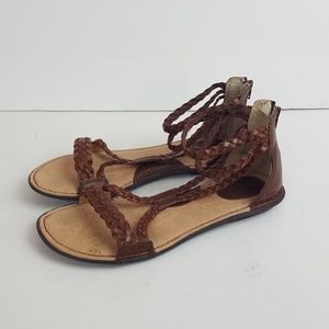 BOC Born Gladiator Sandals Flat brown Sz 10